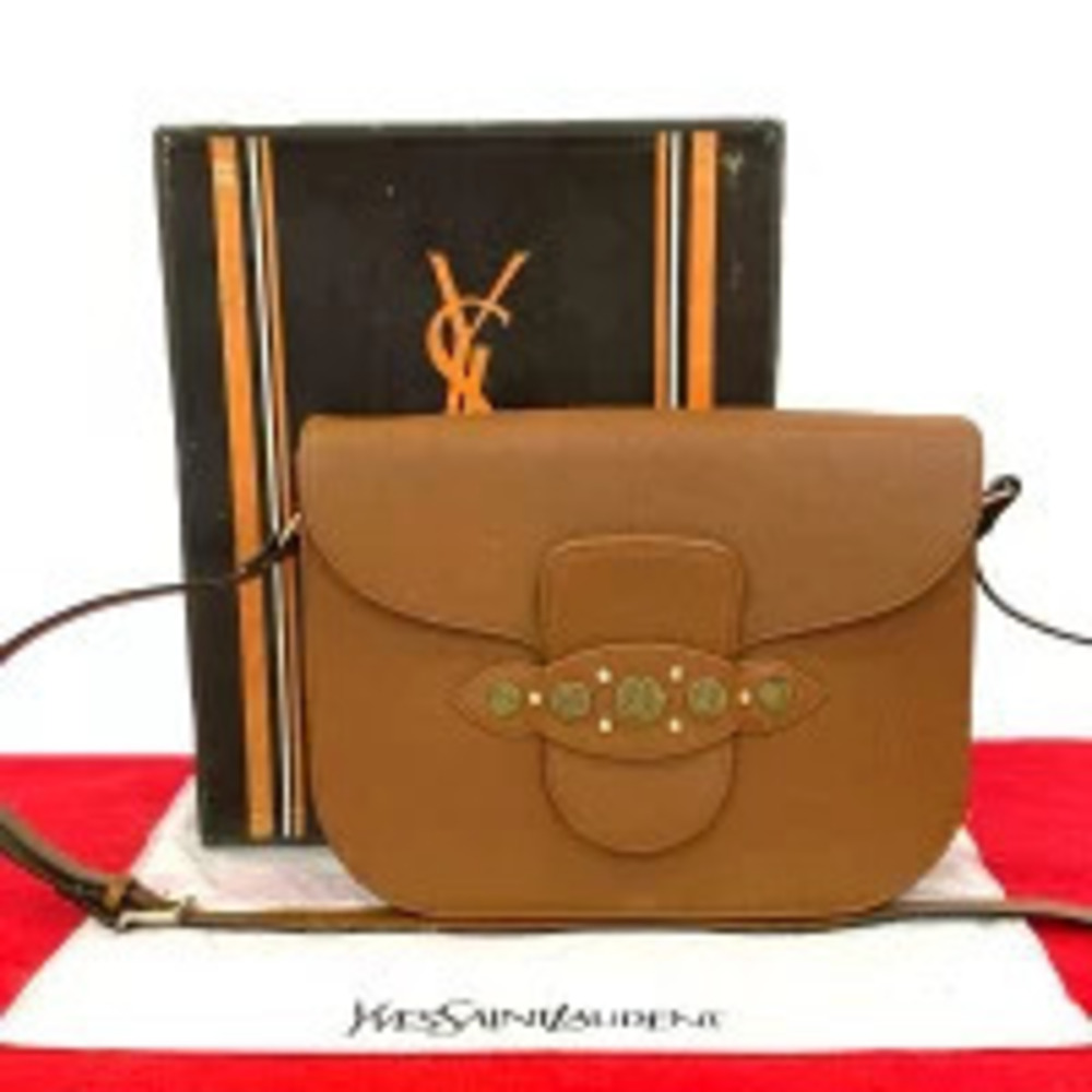 Saint Laurent Le Cinq A Sept Leather Hobo Shoulder Bag Brown